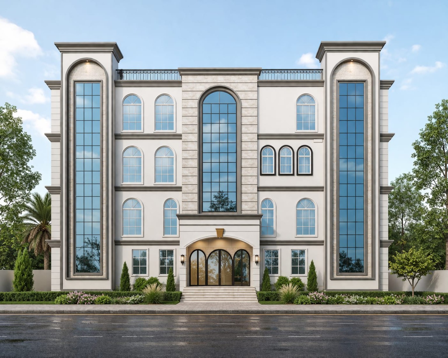 Khetri G+6 commercial building architectural visualisation